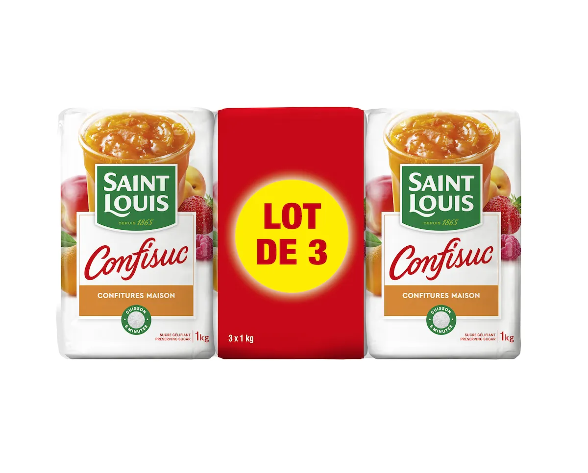CONFISUC "SPECIAL CONFITURES" LOT DE 3X1KG