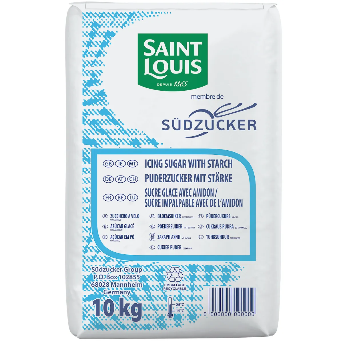 SUCRE GLACE AVEC AMIDON SAC 10KG