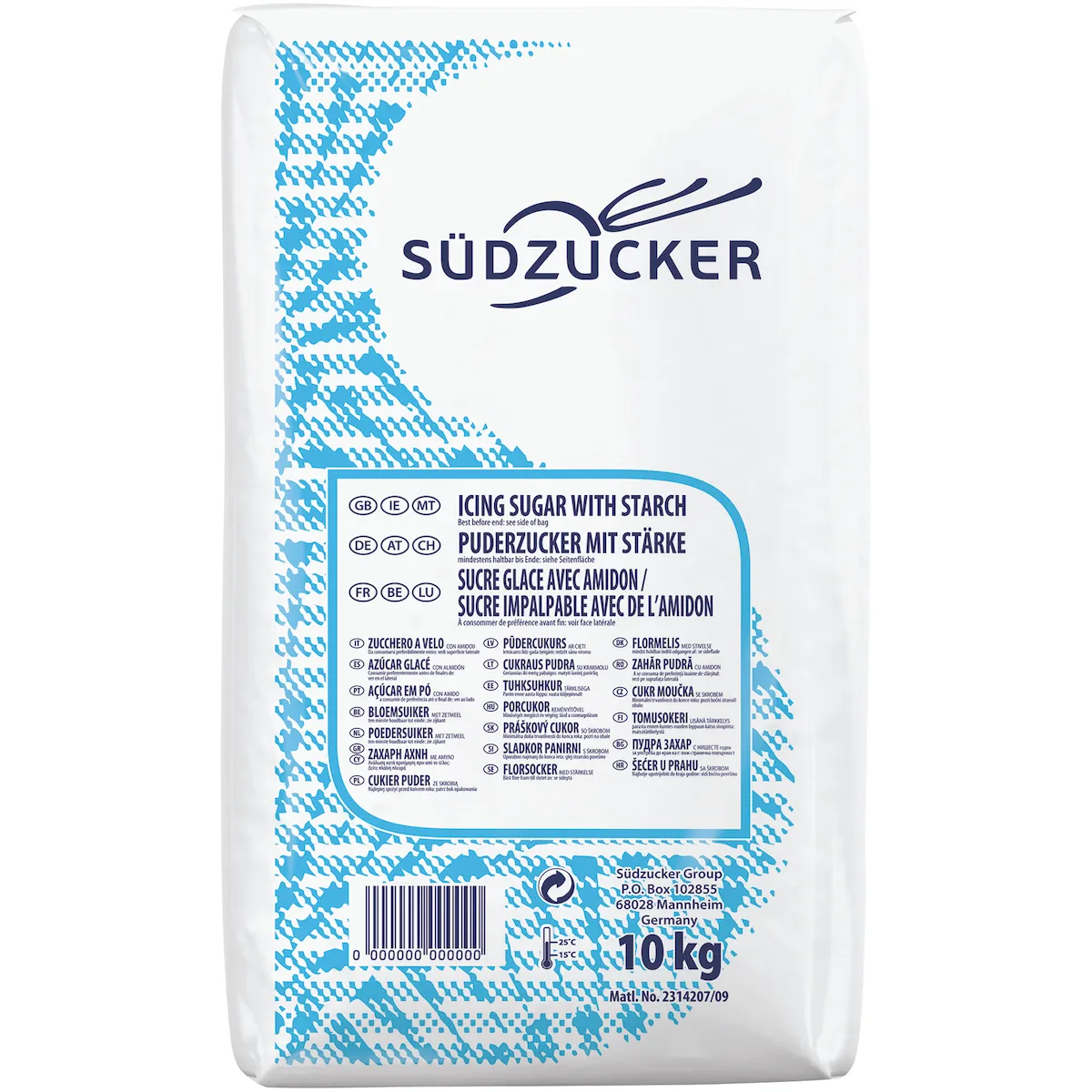 SUCRE GLACE AVEC AMIDON SAC POLY 10KG