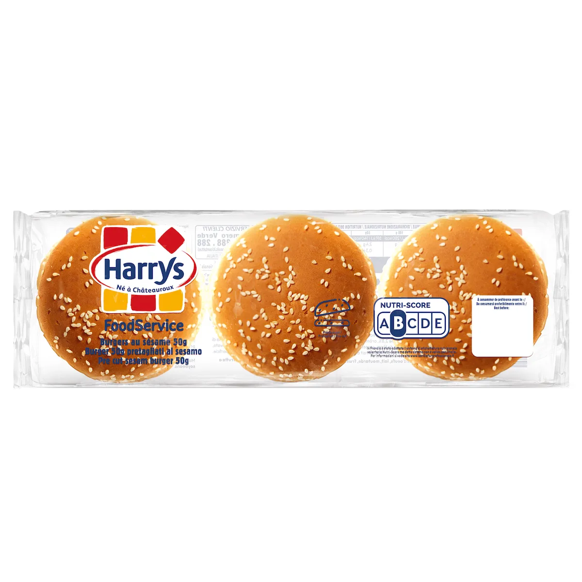 PAINS SPECIAUX POUR HAMBURGER SESAME 50G X 48