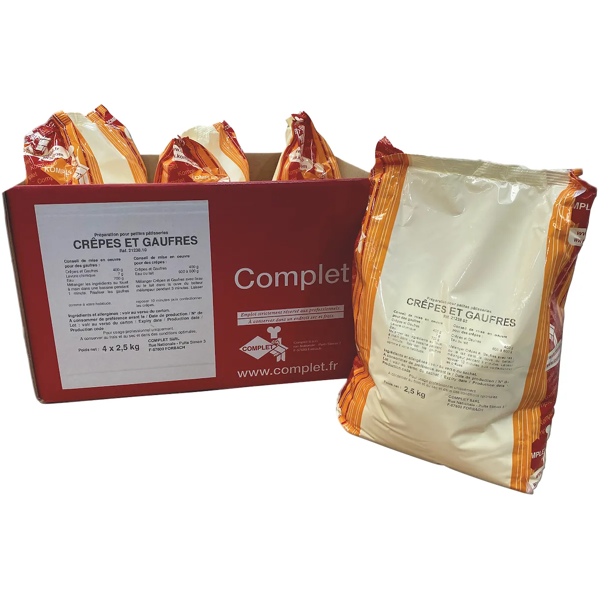PREPARATION CREPES ET GAUFRES 4X2,5KG CRT 10KG