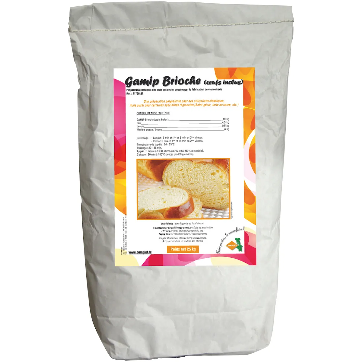 GAMIP BRIOCHE (OEUFS INCLUS) 25KG