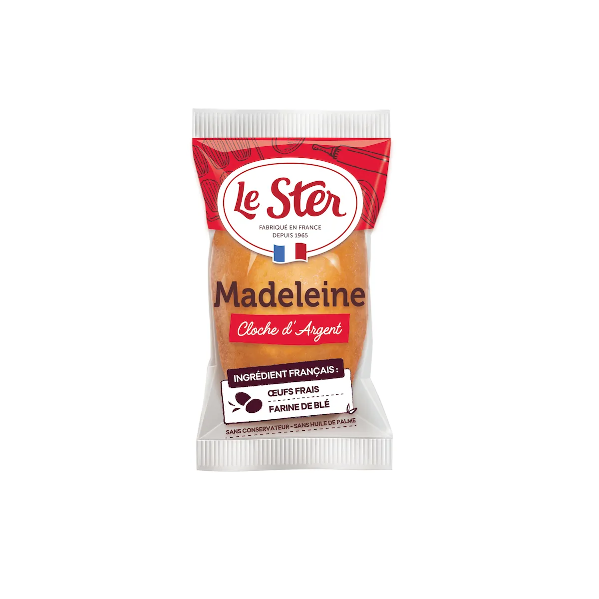 MADELEINE COQ NATURE CLOCHE D'ARGENT DE 25G  CARTON DE 120