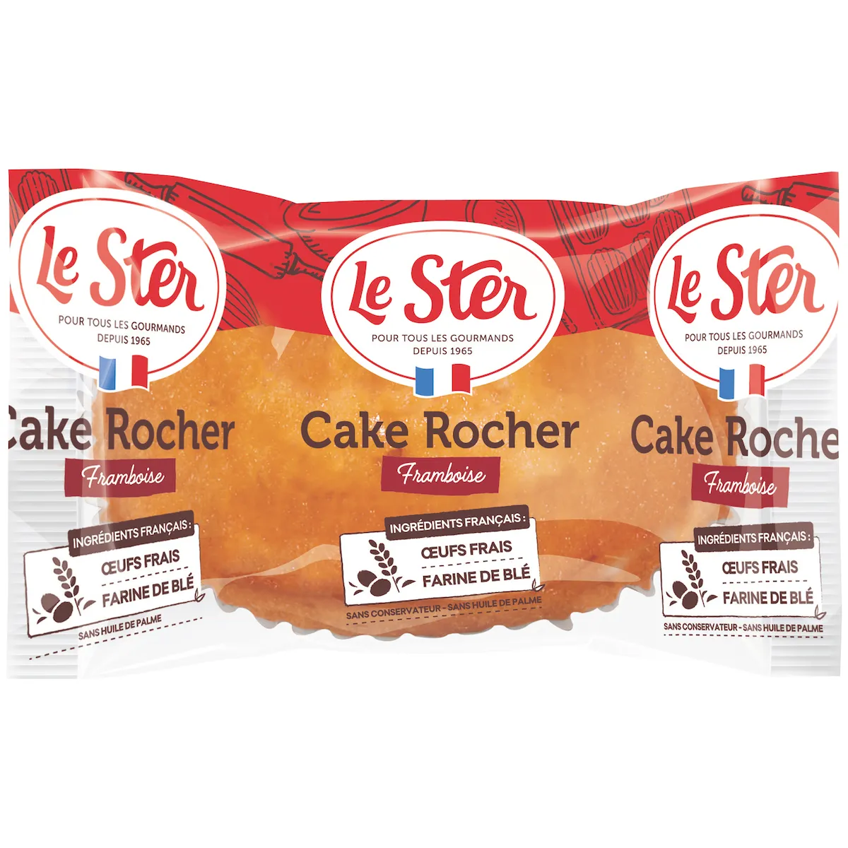 MINI CAKE ROCHER FRAMBOISE DE 37,5G - CARTON DE 120