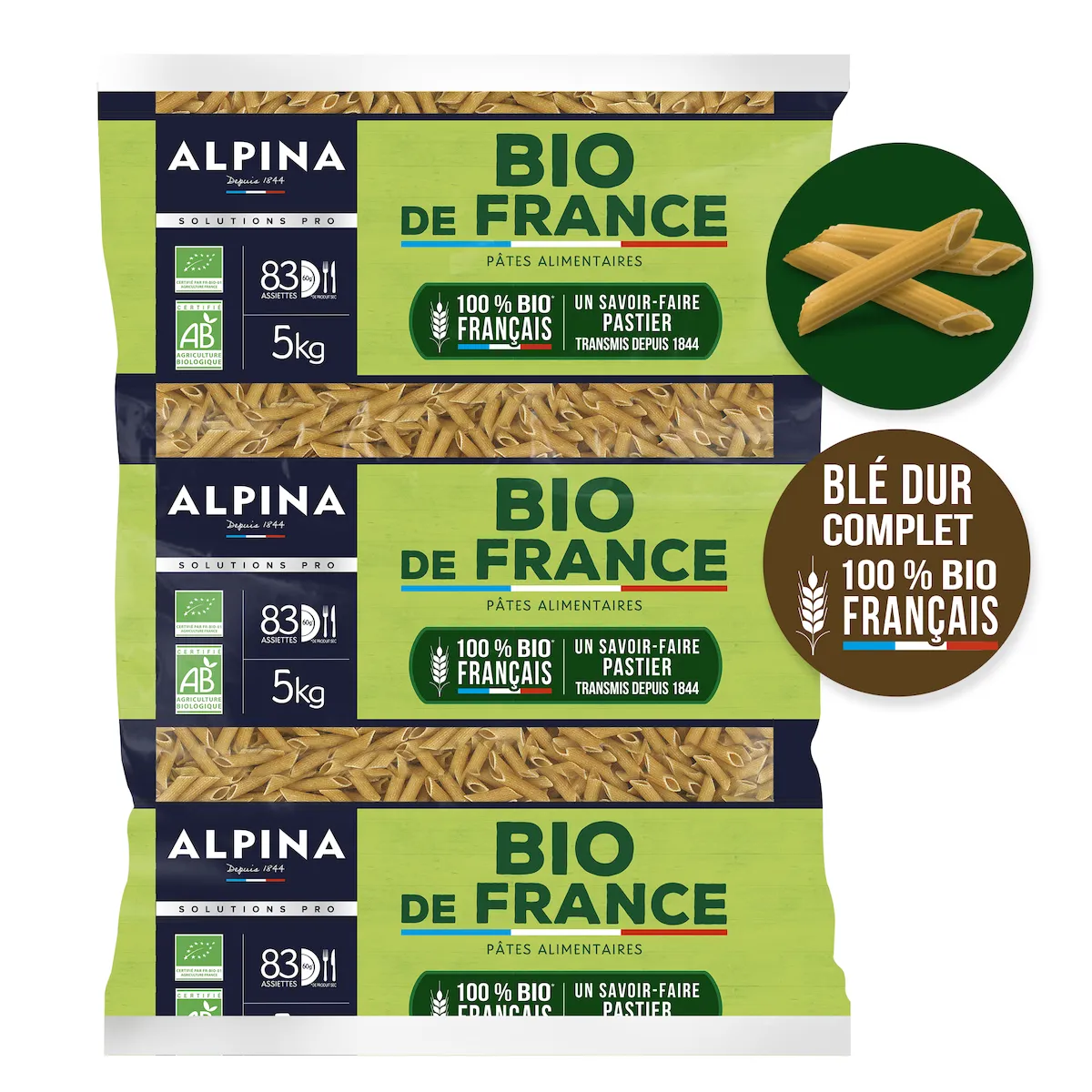 PENNE COMPLET QS BIO FRANCE - CARTON 5KG