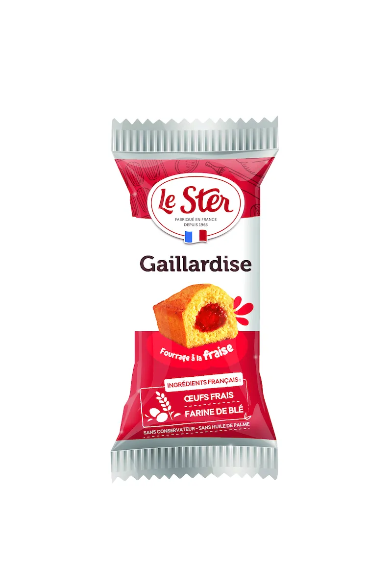 MINI FOURRE GAILLARDISE FRAISE DE 30 G - PUR BEURRE - CARTON DE 130