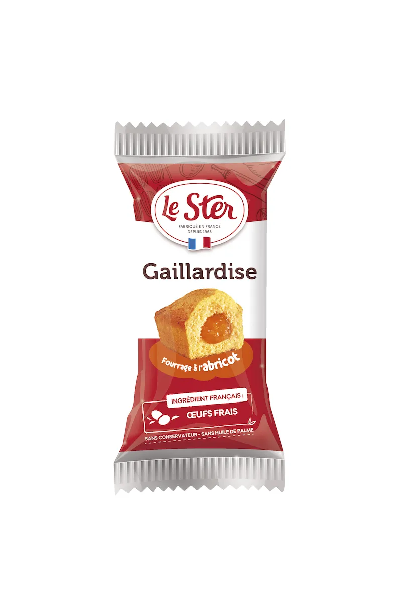 MINI FOURRE GAILLARDISE ABRICOT DE 30 G - PUR BEURRE - CARTON DE 130