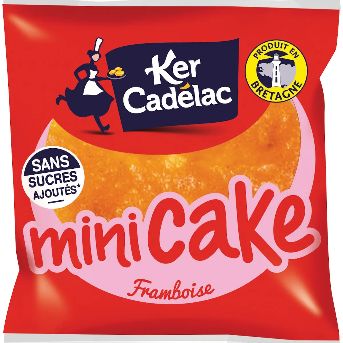 MINI CAKE FRAMBOISE 30G SANS SUCRE AJOUTE