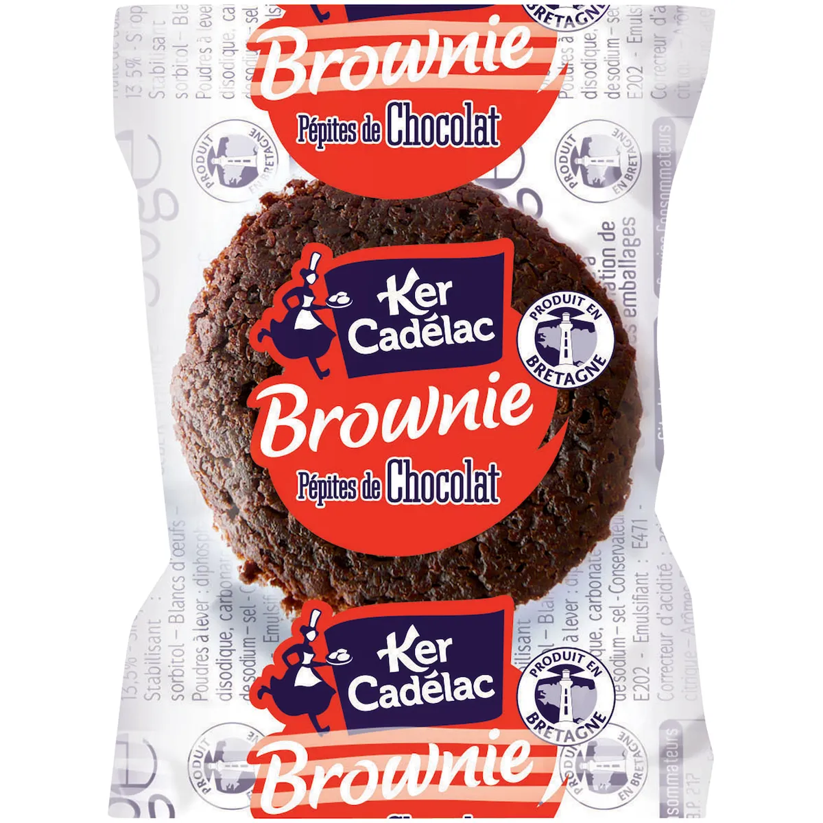 BROWNIE PEPITES DE CHOCOLAT 30G (ROND)