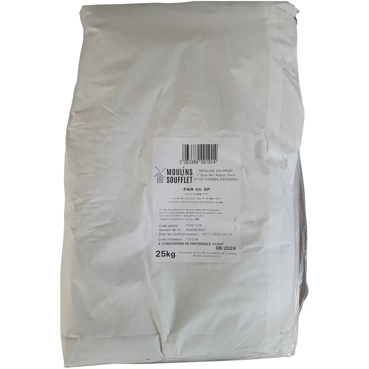 FARINE MENAGERE TYPE 65 CORDE JAUNE EN SAC DE 25KG