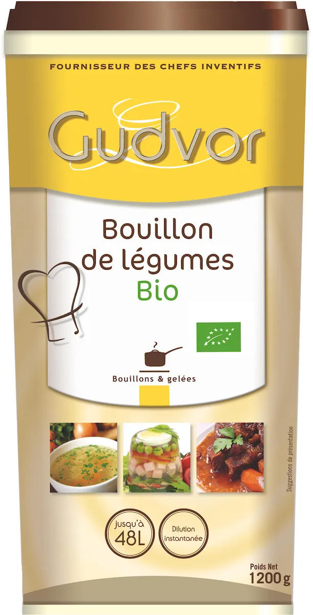 BOUILLON DE LEGUMES BIO-BOITE DE 1.2KG-25G/L