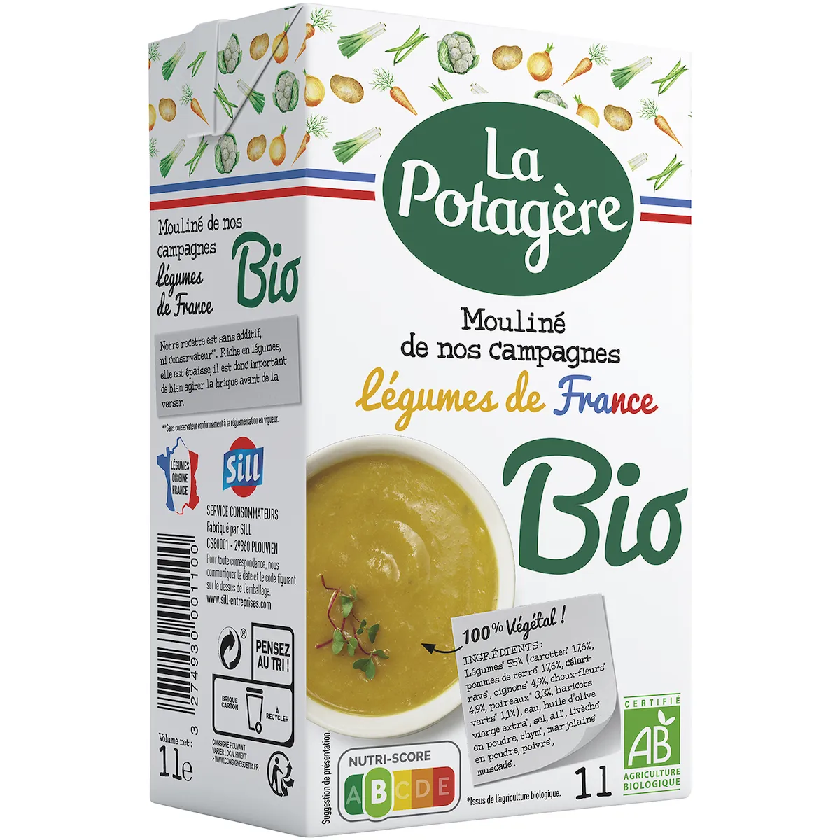 MOULINE DE LEGUMES DE NOS CAMPAGNES BIO 100% FRANCE BRQ 1L