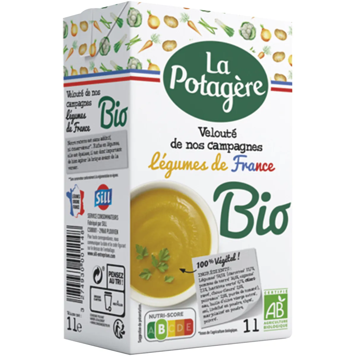 VELOUTE DE LEGUMES DE NOS CAMPAGNES BIO 100% FRANCE BRQ 1L