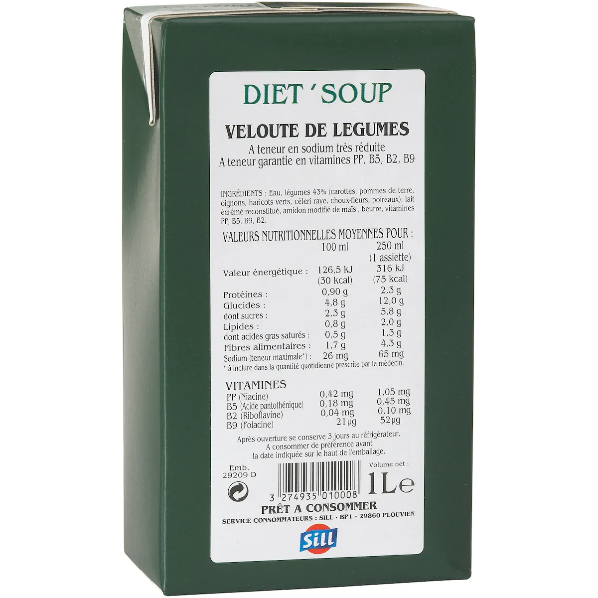 DIET SOUP LEGUMES - PKL 1L