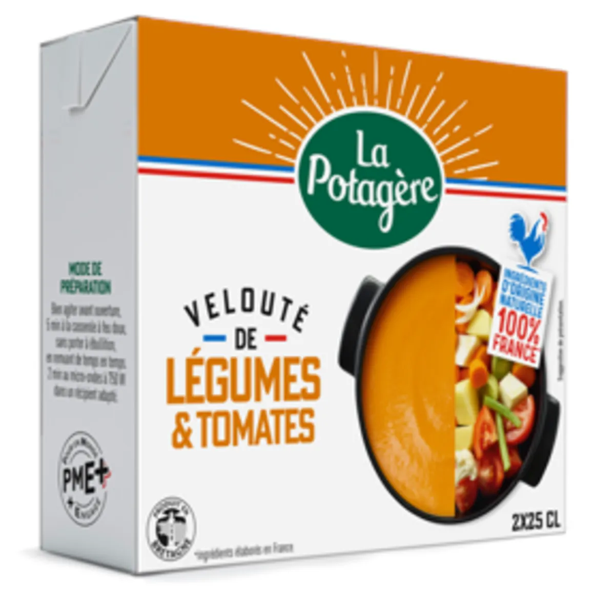 VELOUTE LEGUMES TOMATES 25CL X2 100% FR