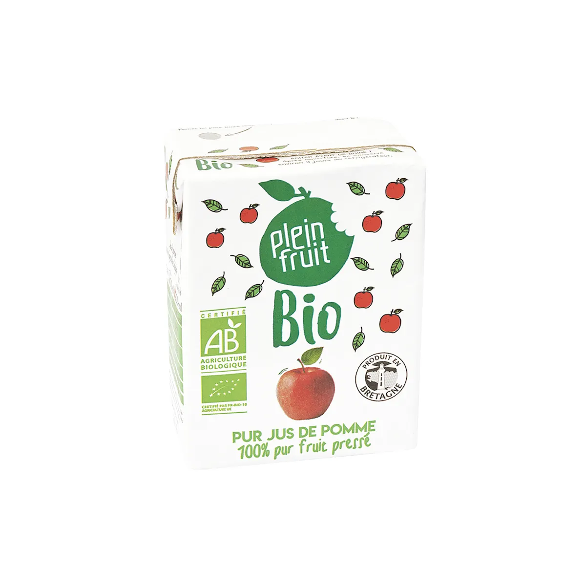PUR JUS DE POMME BIO BRIQUETTE 6X20CL AVEC PAILLE RECYCLABLE PAPIER