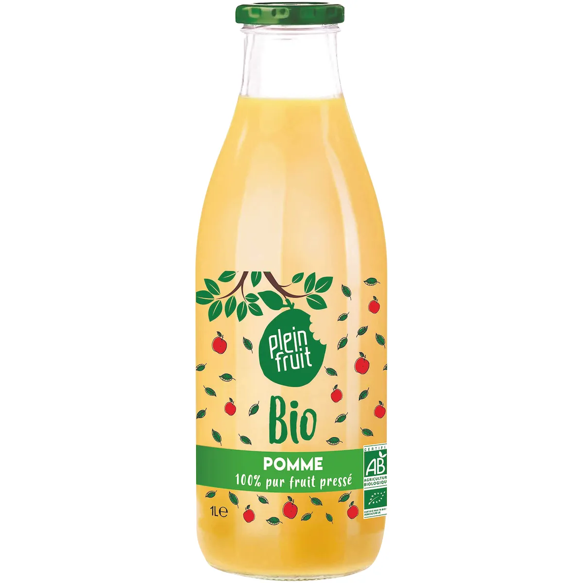 PUR JUS POMME BIO - BOCAL VERRE 1L