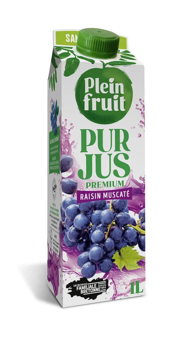 PUR JUS DE RAISIN MUSCATE - ELOPAK 1L AVEC BOUCHON A VIS