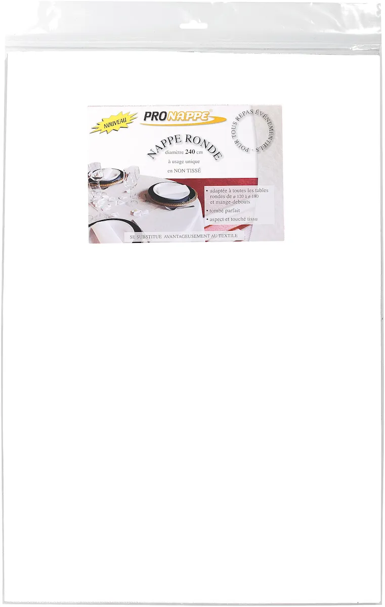 NAPPE NON TISSE DIAM 240 CM BLANC