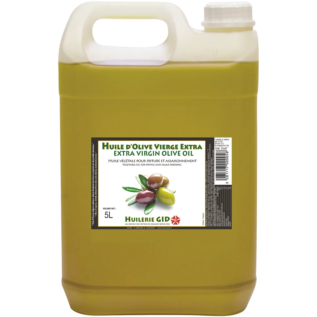 HUILE D'OLIVE VIERGE EXTRA 5 L