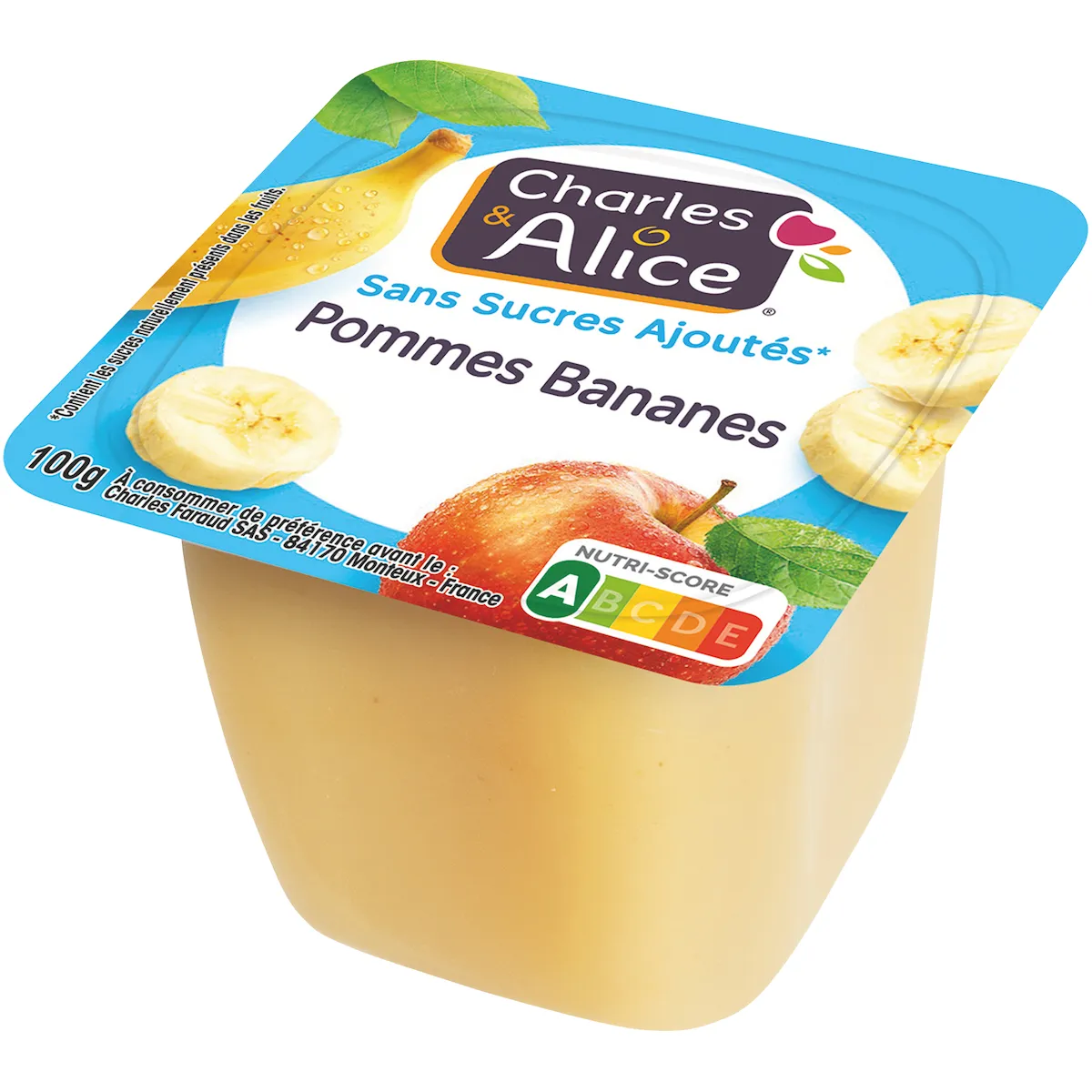PUREE POMMES BANANES SSA - COUPELLE PLASTIQUE DE 100 G