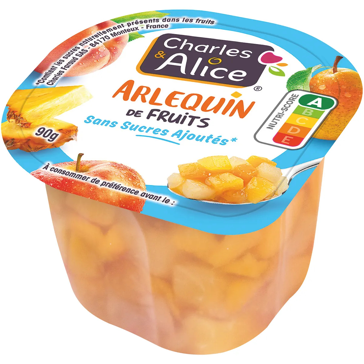 ARLEQUIN DE FRUITS SSA - COUPELLE PLASTIQUE 90G