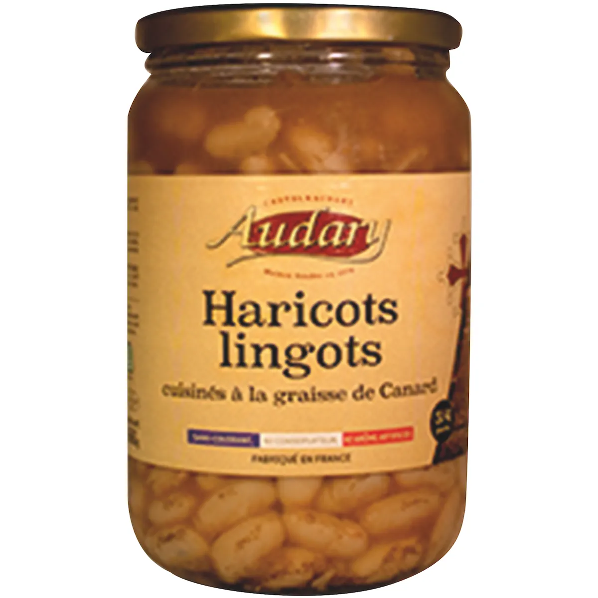 HARICOTS LINGOTS CUISINES A LA GRAISSE DE CANARD BOCAL 75CL
