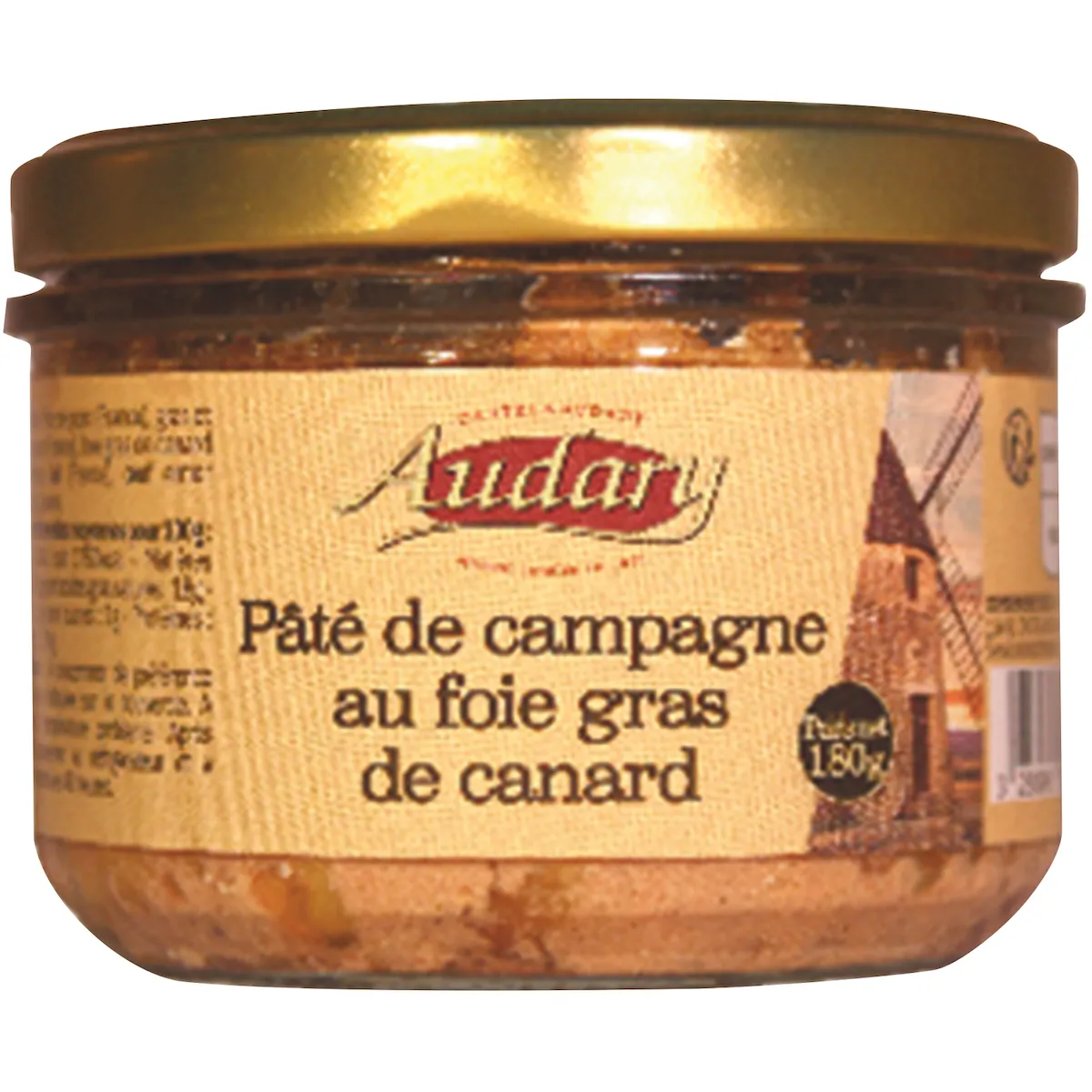 PATE DE CAMPAGNE AU FOIE GRAS BOCAL 23CL