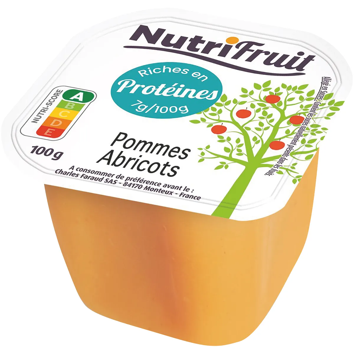 COMPOTE POMME ABRICOT PROTEINE 100G
