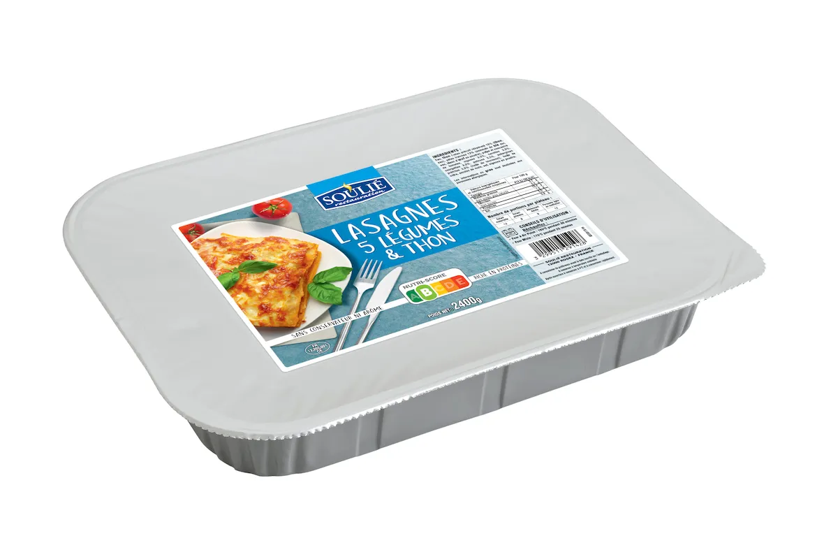 LASAGNES 5 LEGUMES AU THON-PLATEAU 2,4KG