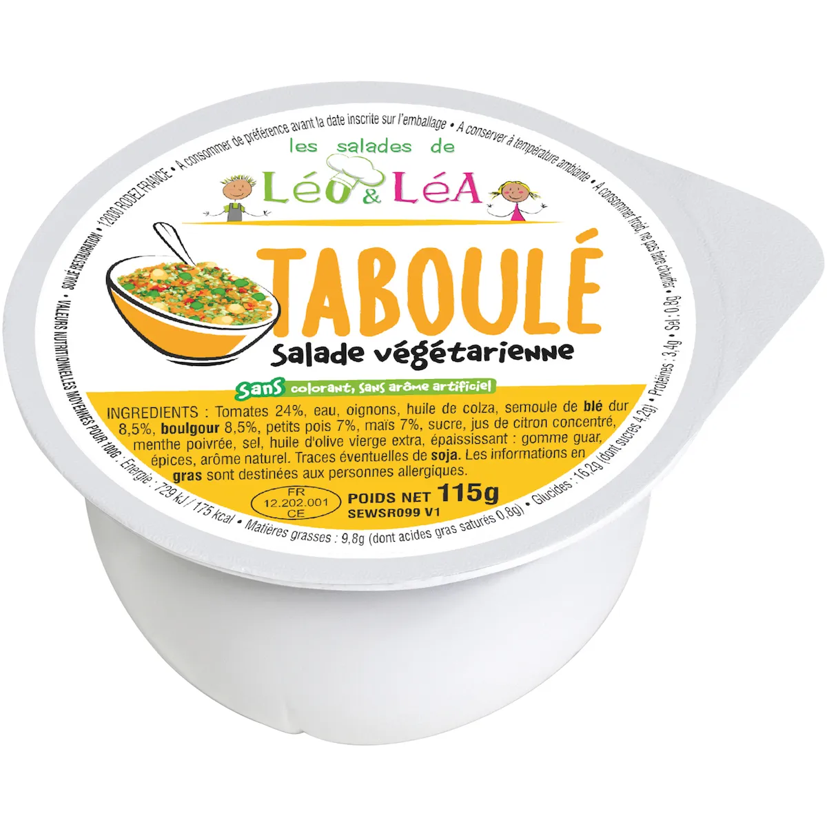 SALADE TABOULE A L'HUILE D'OLIVE VIERGE 115G
