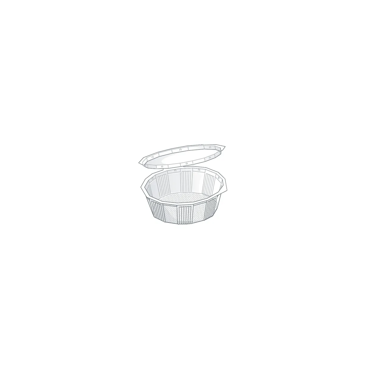 BOITE CRISTAL CV CHARNIERE 250CC - MULTIPACK - SCT:100