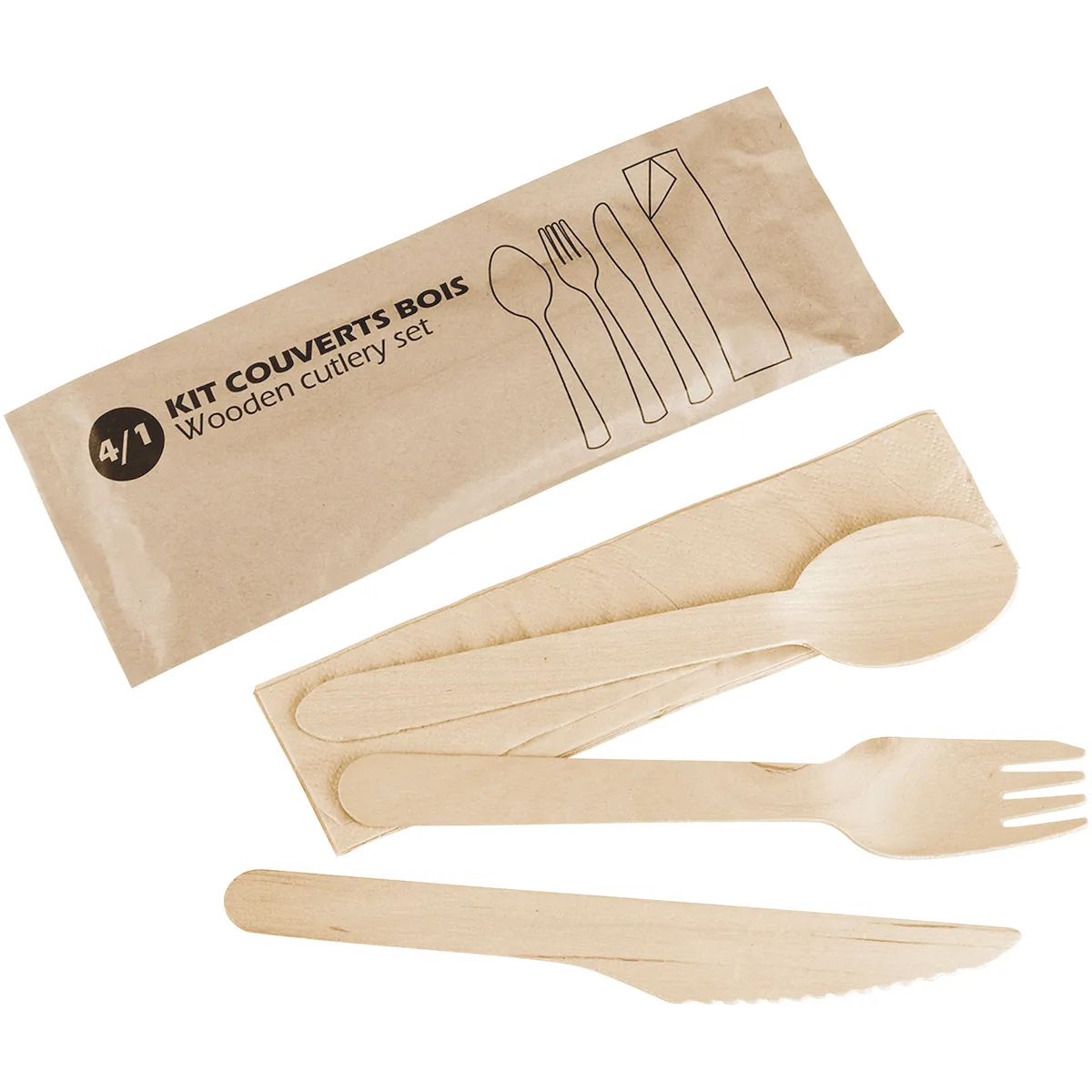 KITS COUVERTS EN BOIS 220X80X5- SERVIPACK-SCT 100