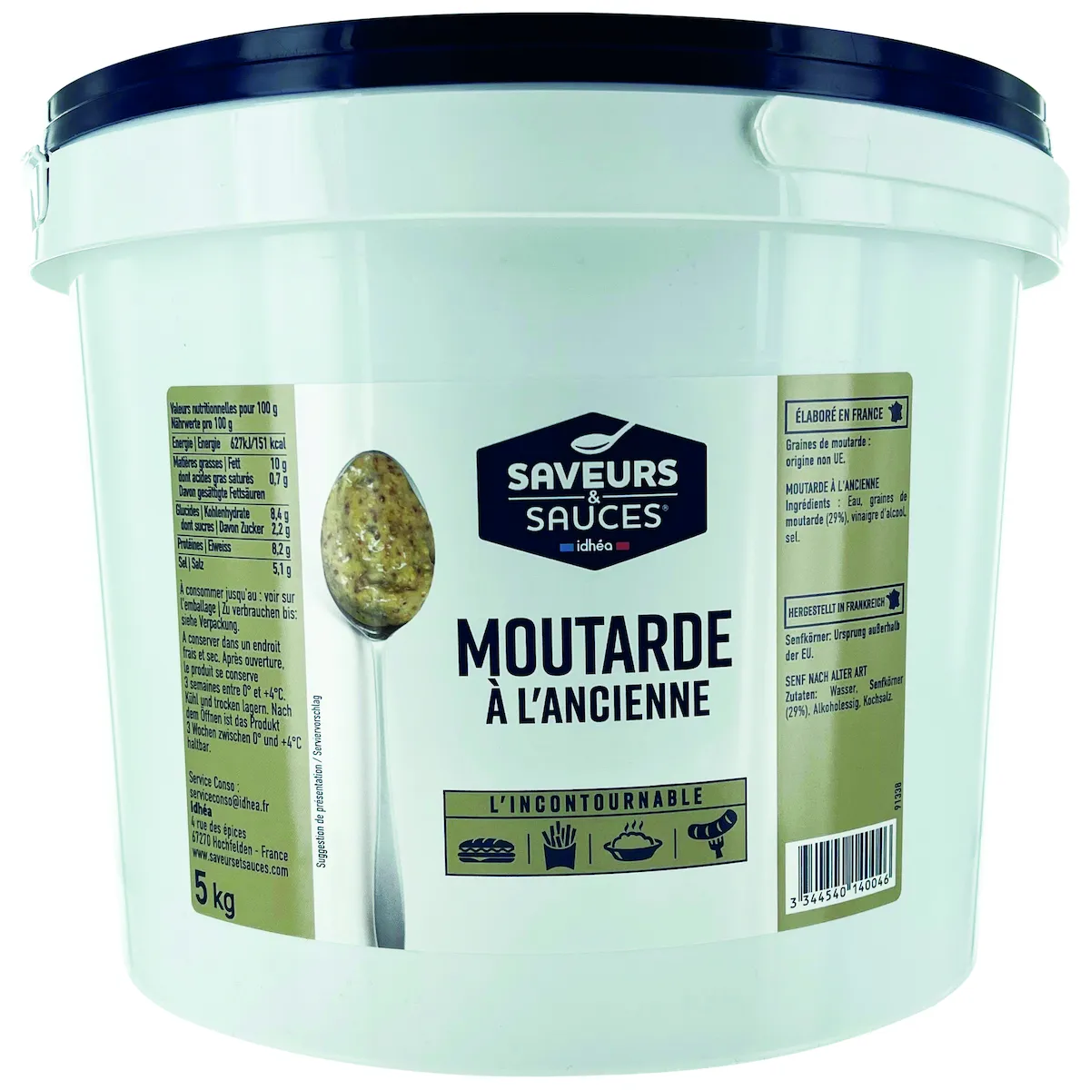 MOUTARDE A L ANCIENNE - SEAU 5KG