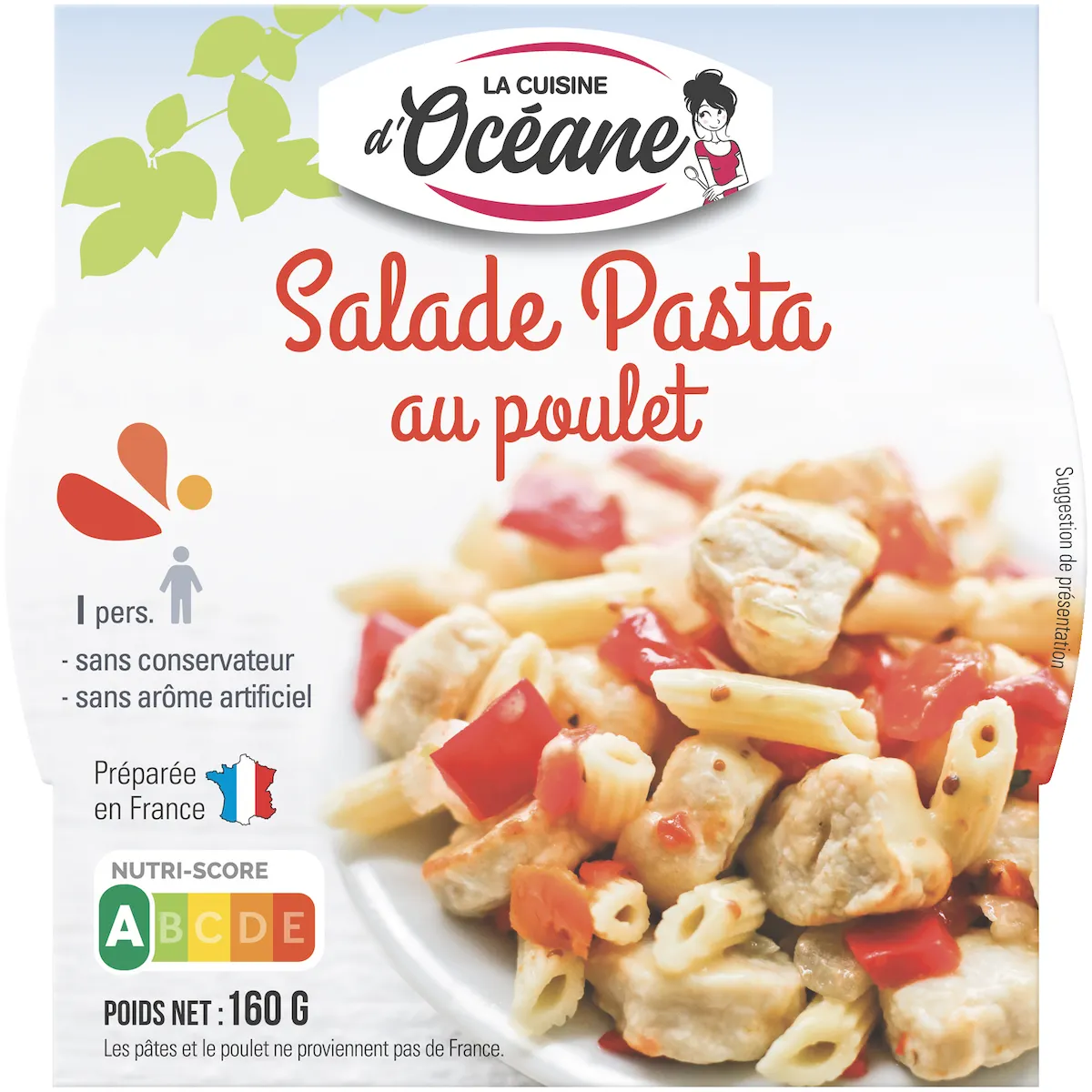 SALADE POULET ZESTE DE CITRON - POT PLASTIQUE DE 220G