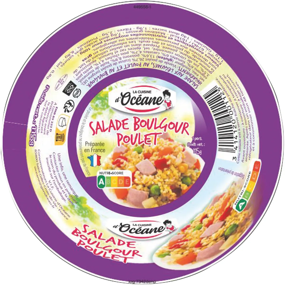 SALADE POULET BOULGOUR - 115G