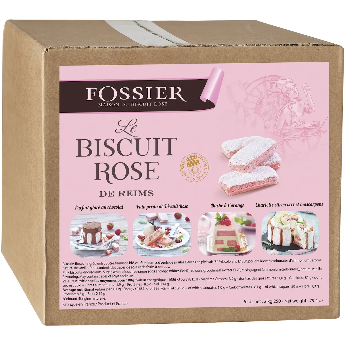 BISCUITS ROSE DE REIMS RESTAURATION SACHET DE 250G