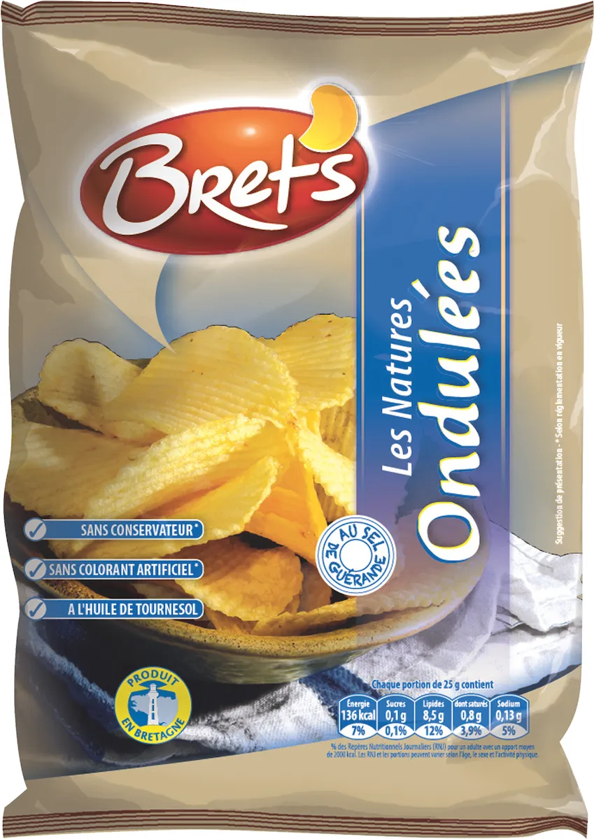 CHIPS ONDULEE NATURE AU SEL DE GUERANDE 25G