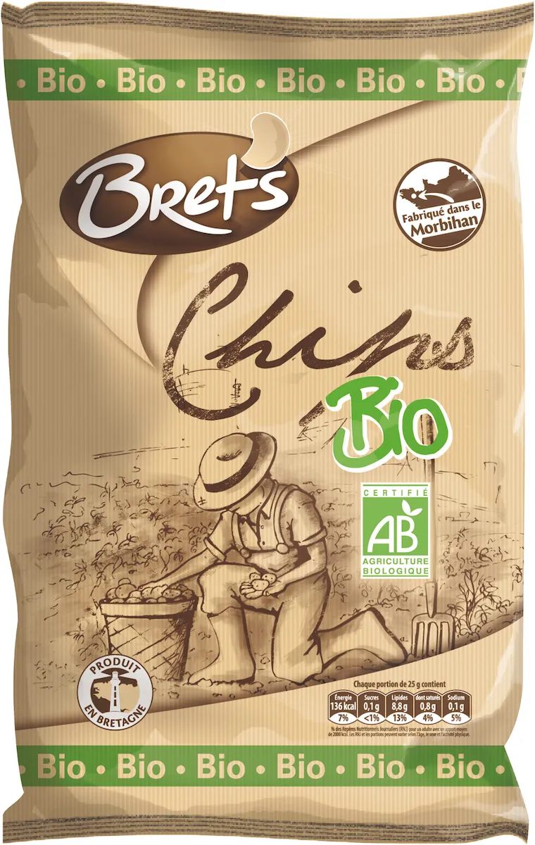 BRET'S CHIPS NATURE  BIO-SACHET 100G
