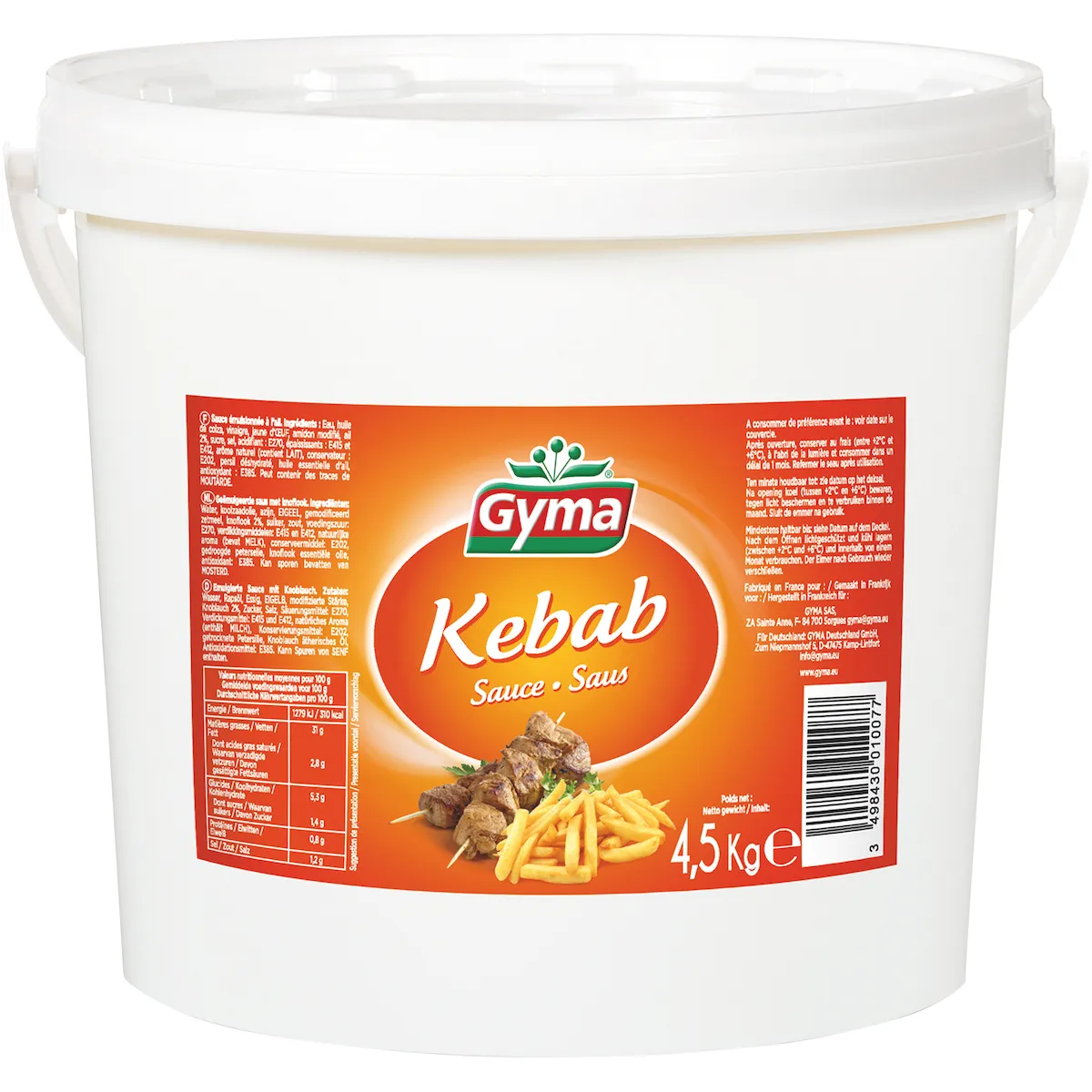 SAUCE KEBAB SEAU 5 LITRES
