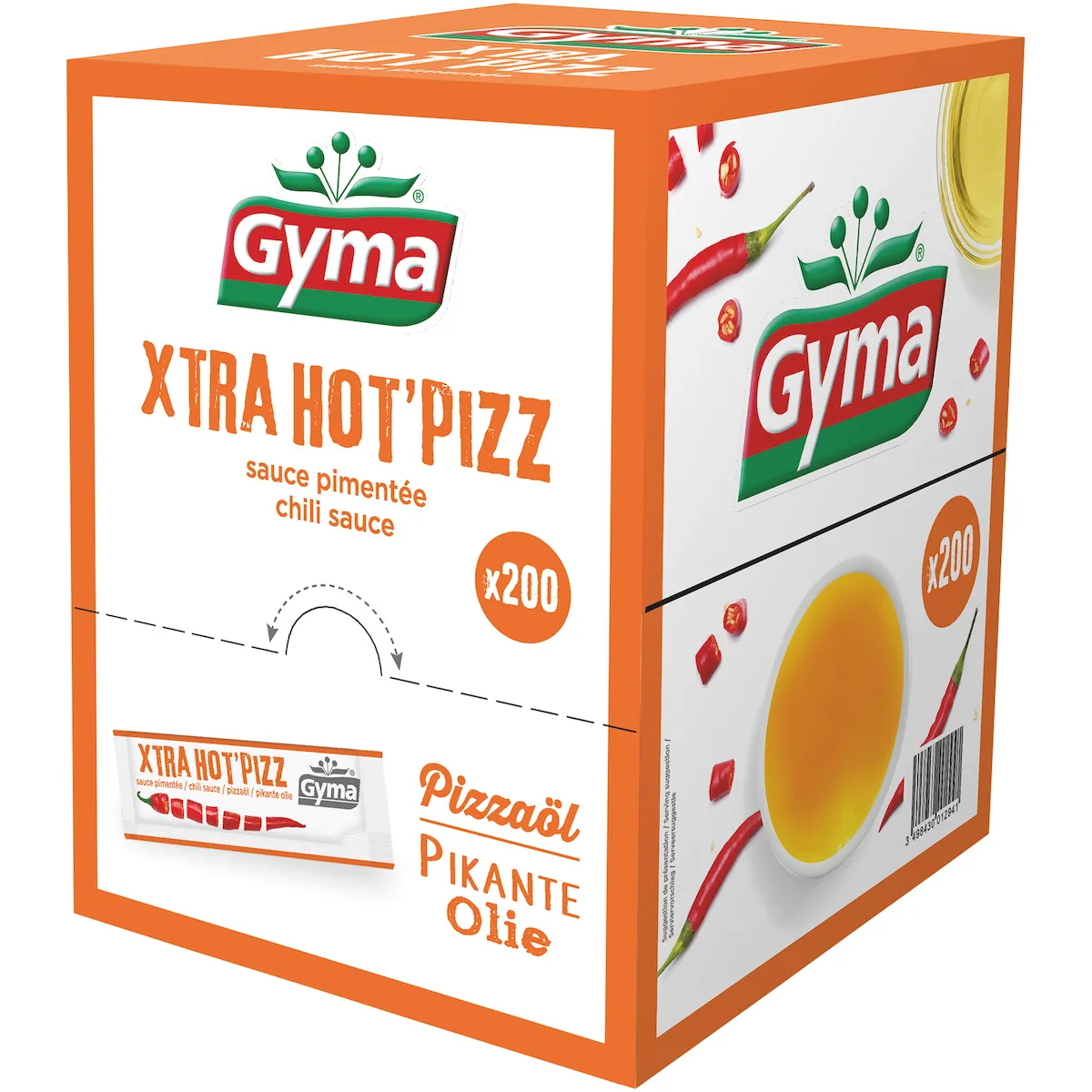 SAUCE PIMENTEE POUR PIZZA 3ML -  BOITE DISTRIBUTRICE DE 200 STICKS