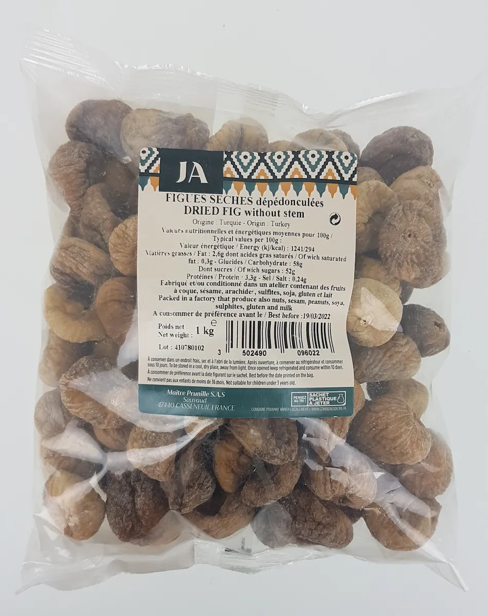 FIGUE SECHE DEPEDONCULEE TURQUIE SACHET 1KG