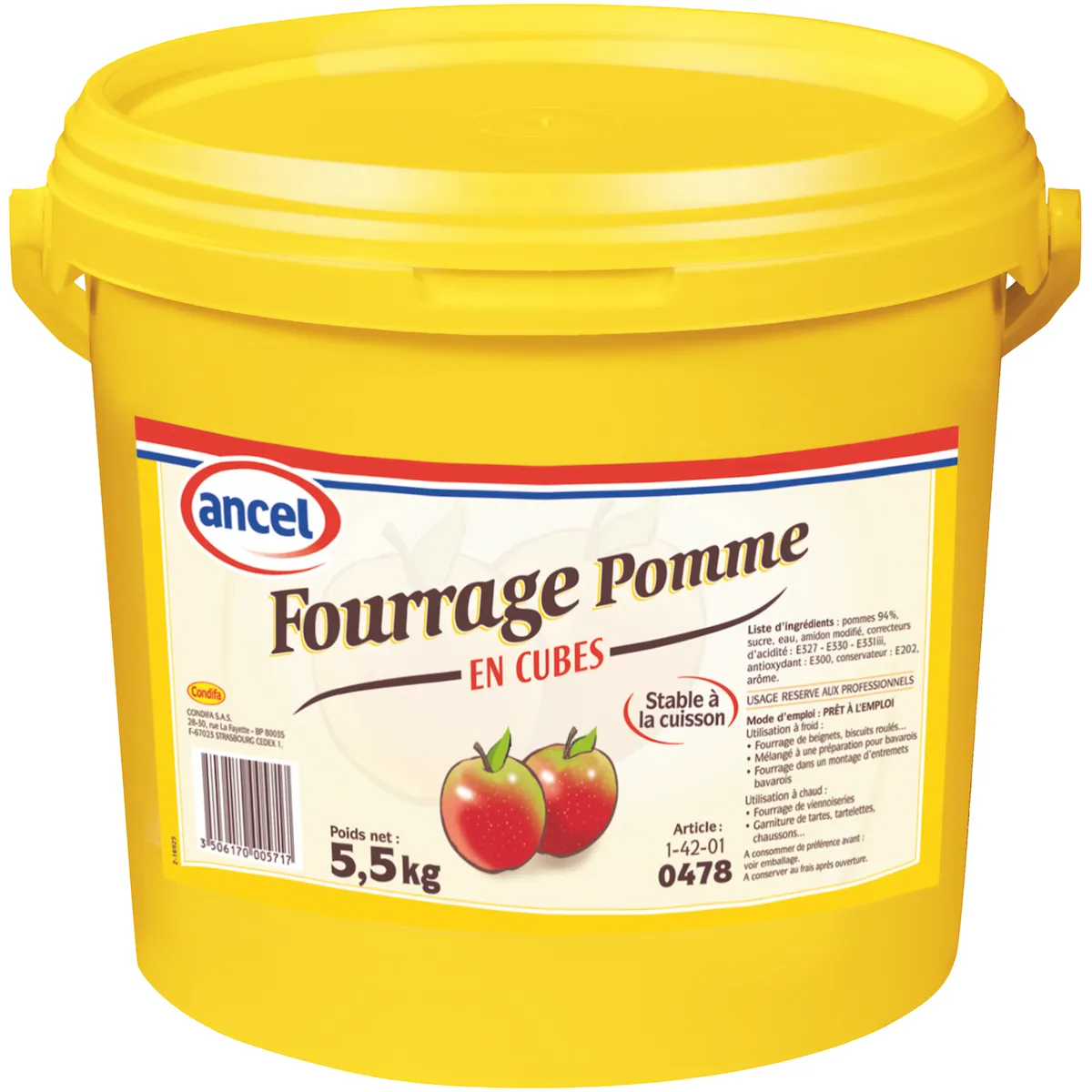FOURRAGE POMME EN CUBES SEAU 5,5KG