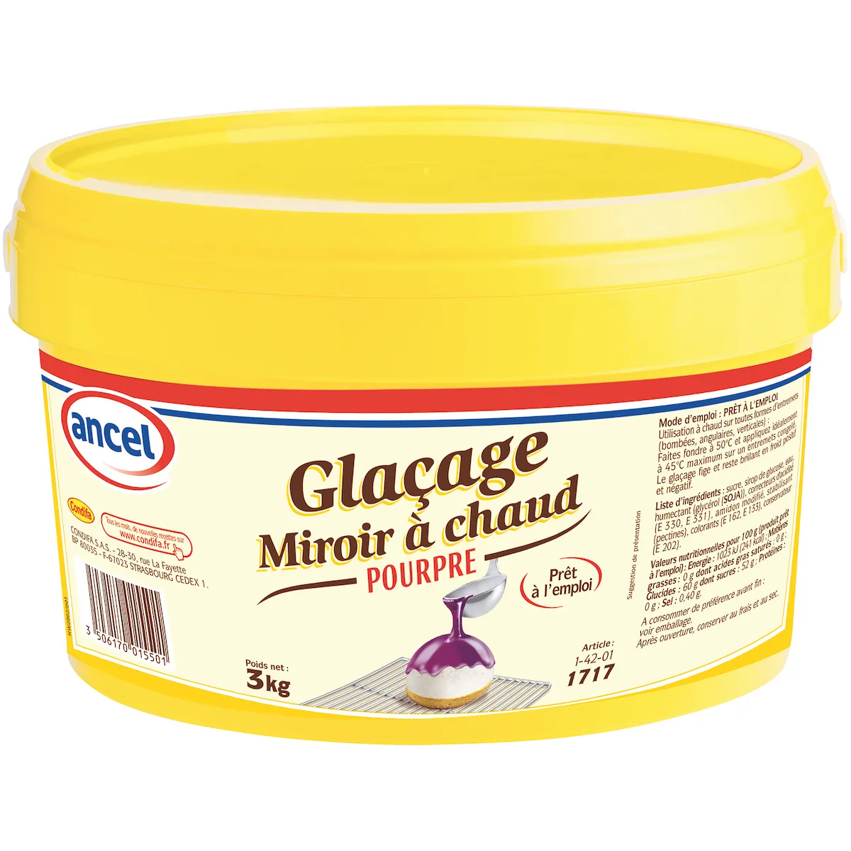 GLACAGE MIROIR POURPRE A CHAUD SEAU 3KG