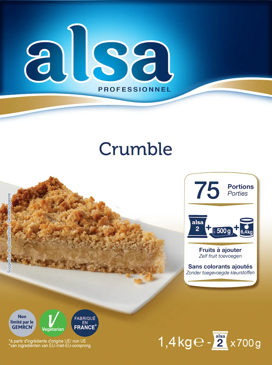 CRUMBLE ETUI DE 1,4KG 75 PORTIONS