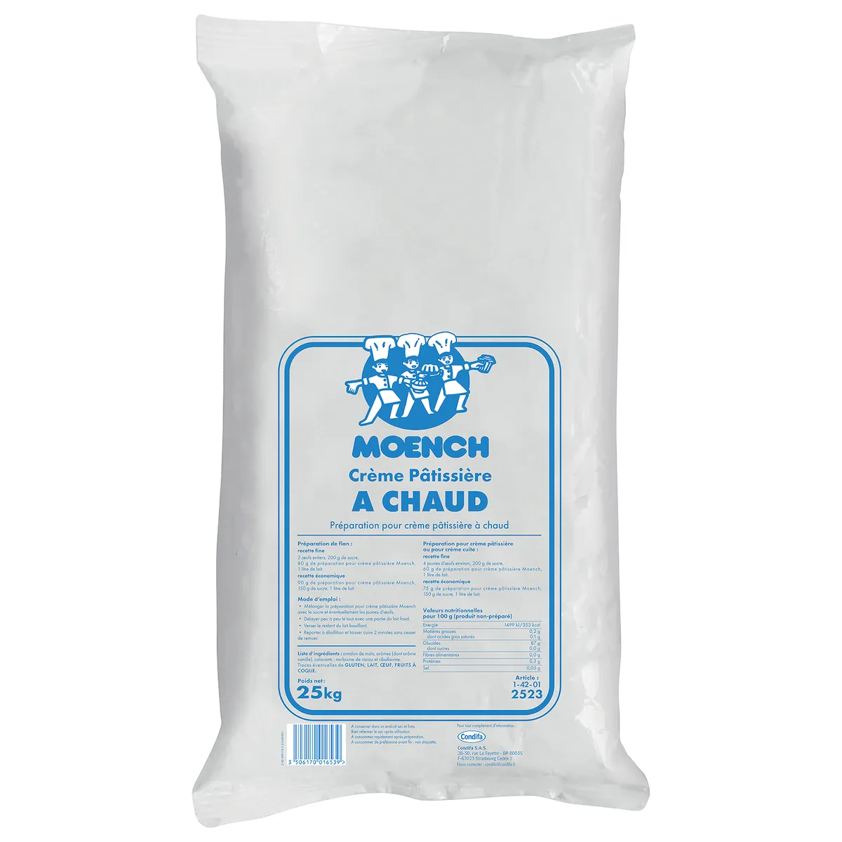 CREME PATISSIERE A CHAUD SAC 25KG