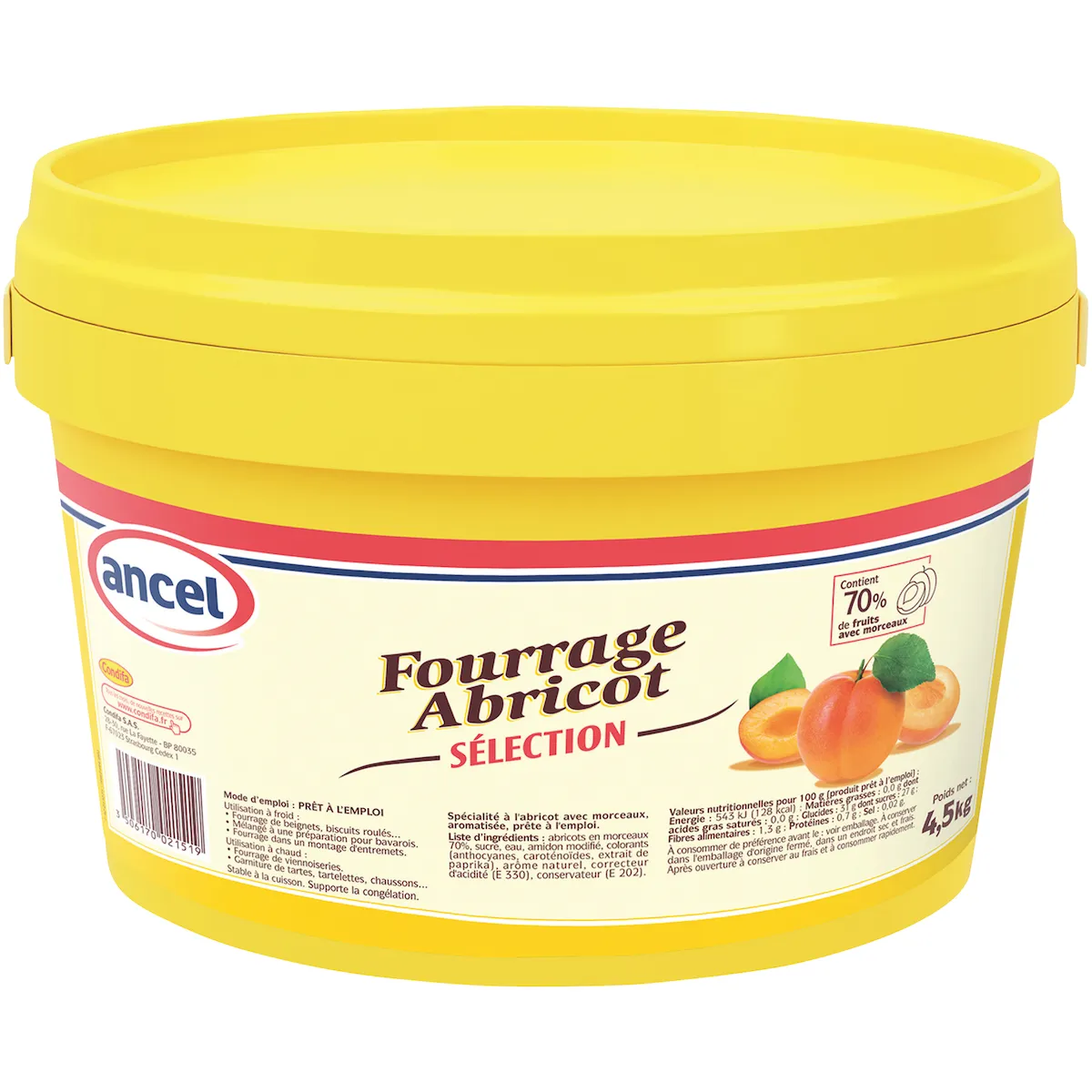 FOURRAGE ABRICOT SEAU 4.5KG