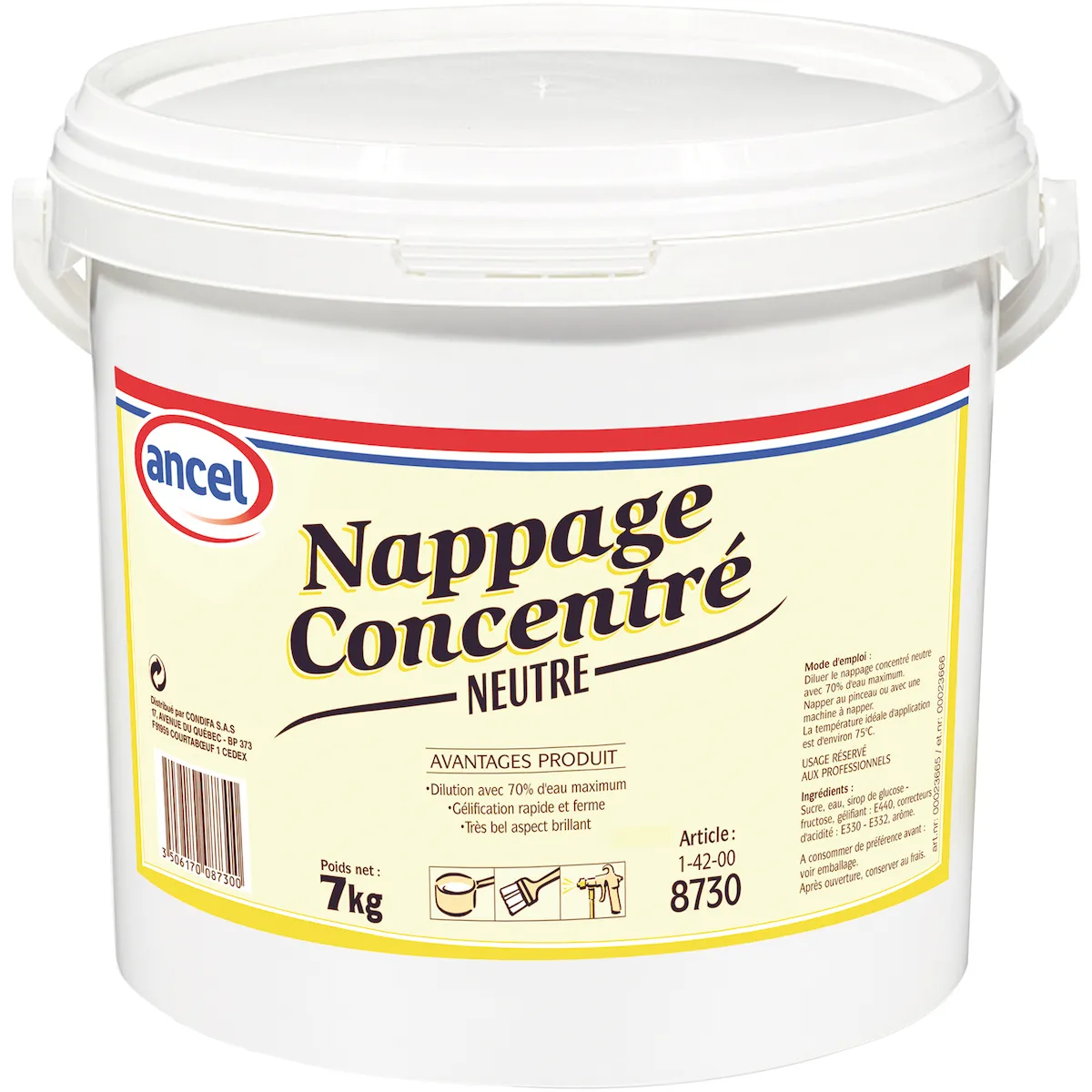 NAPPAGE CONCENTRE A CHAUD NEUTRE  SEAU 7KG