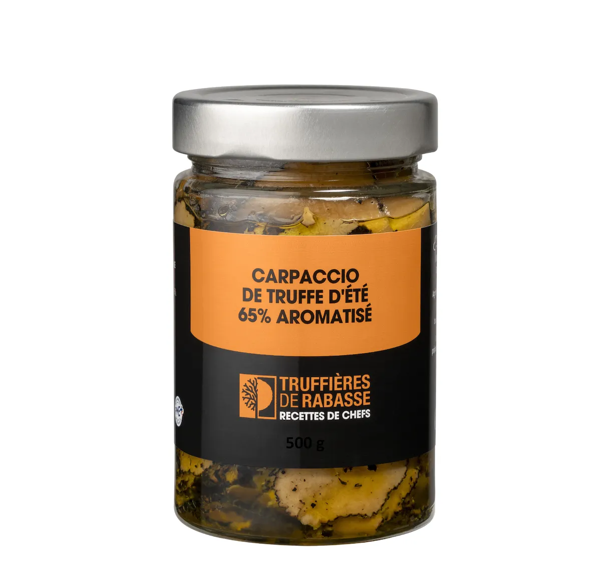 LAMELLES DE TRUFFE D ETE 65% HUILE D OLIVE SAVEUR TRUFFE POT 500G