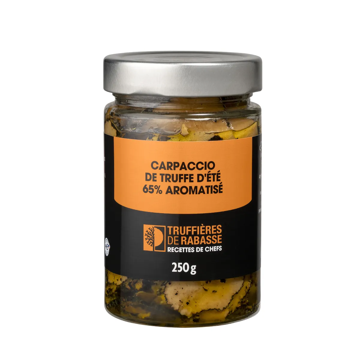 LAMELLES DE TRUFFE D ETE 65% HUILE D OLIVE SAVEUR TRUFFE POT 250G